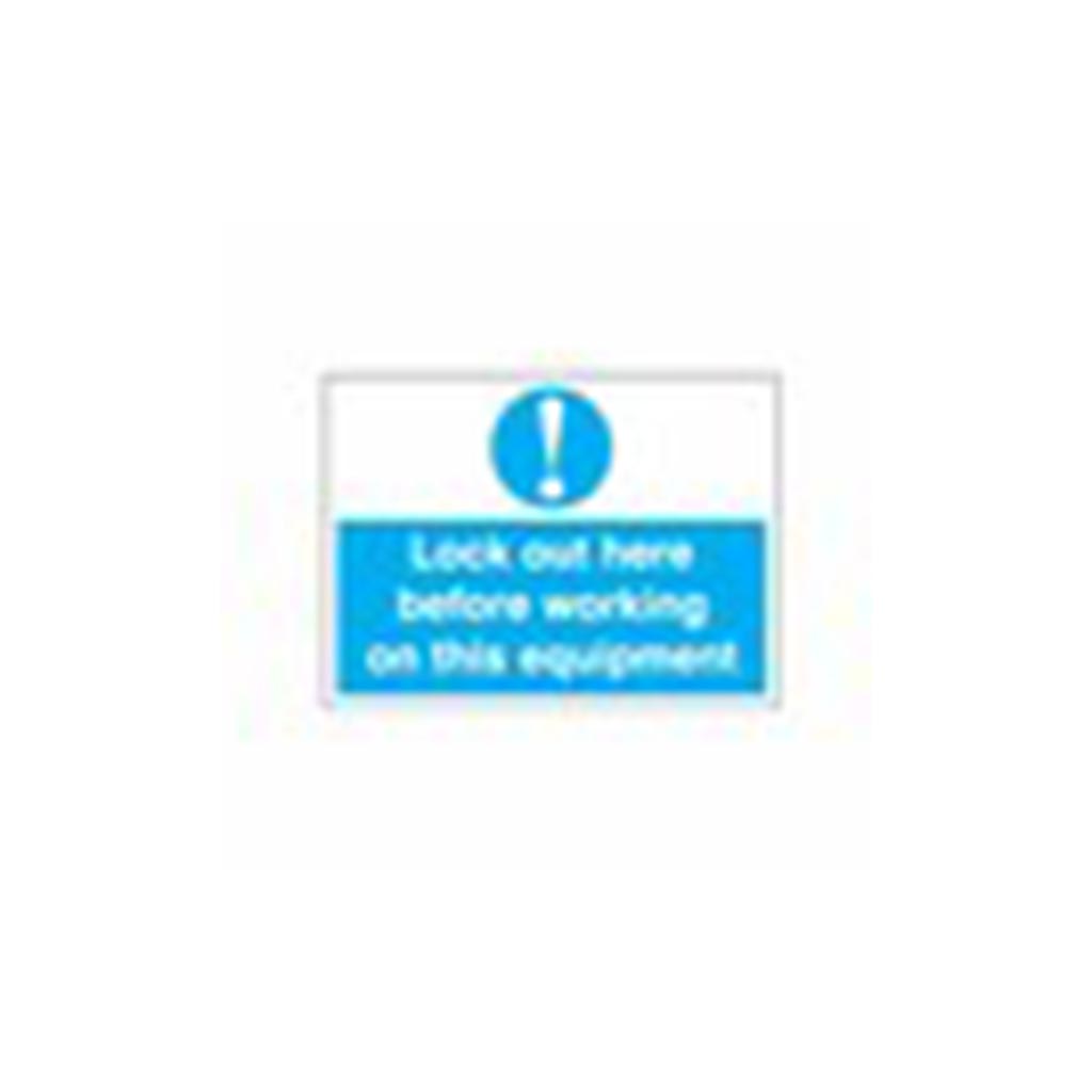 Safety Lockout Labels Lock Out Here Before Working On This Equipment -PS-LOTO-SAFETY-LABEL